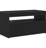 VidaXL TV-kast Zwart 75 x 35 x 40 cm Bewerkt hout