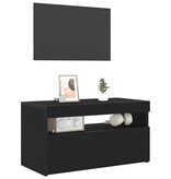 VidaXL TV-kast Zwart 75 x 35 x 40 cm Bewerkt hout