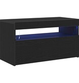 VidaXL TV-kast Zwart 75 x 35 x 40 cm Bewerkt hout