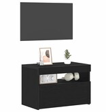 VidaXL TV-kast 2 pcs Zwart 60 x 35 x 40 cm Bewerkt hout