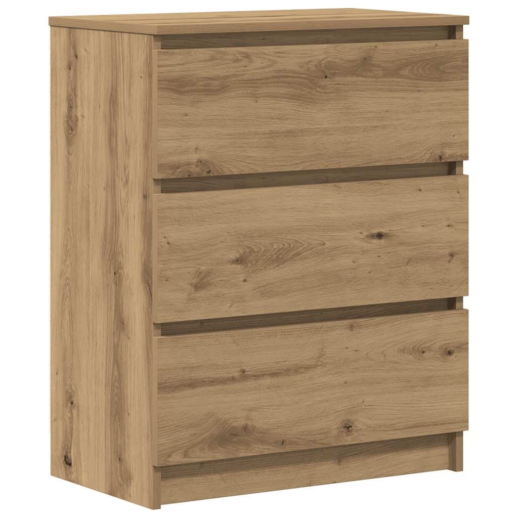 VidaXL Dressoir 60x35x76 cm bewerkt hout artisanaal eikenkleur