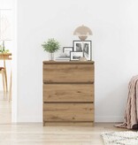 VidaXL Dressoir 60x35x76 cm bewerkt hout artisanaal eikenkleur