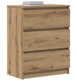 VidaXL Dressoir 60x35x76 cm bewerkt hout artisanaal eikenkleur