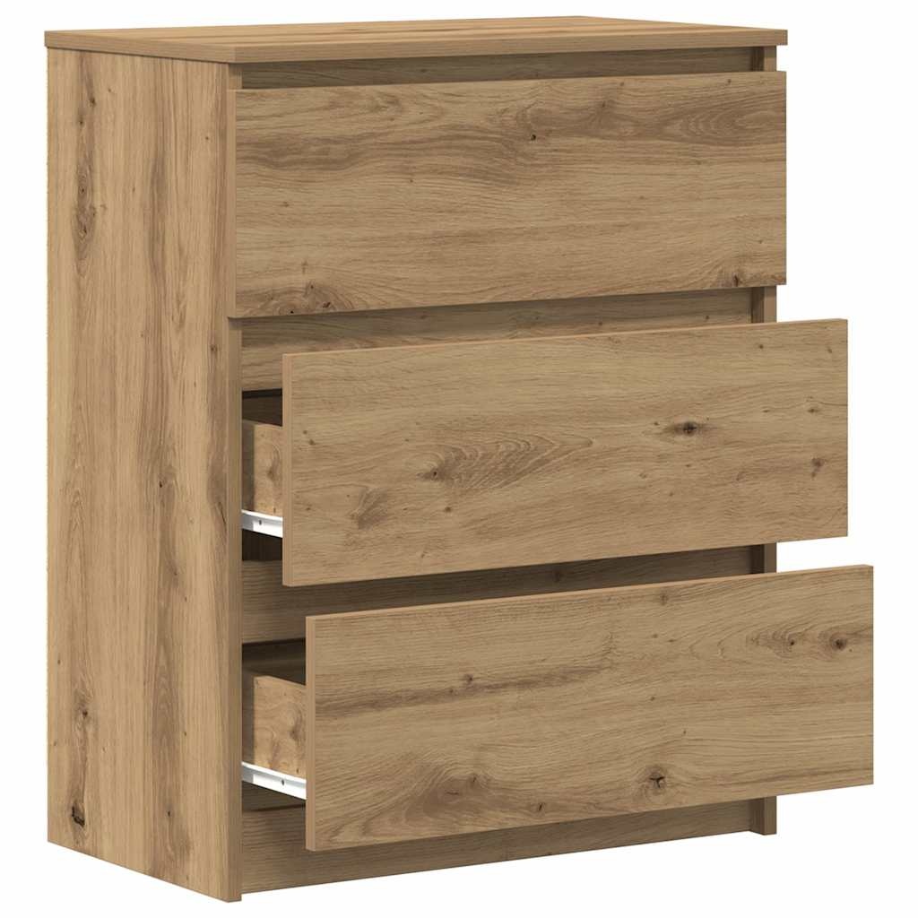 VidaXL Dressoir 60x35x76 cm bewerkt hout artisanaal eikenkleur