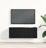 VidaXL TV-kasten Zwart eiken 80 x 30 x 30 cm Bewerkt hout