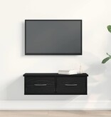 VidaXL Wandkast met lade Zwart eiken 60 x 26 x 18,5 cm Bewerkt hout