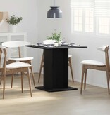 VidaXL Eettafel Zwart Eiken 80x80x75 cm Bewerkt Hout