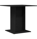 VidaXL Eettafel Zwart Eiken 80x80x75 cm Bewerkt Hout