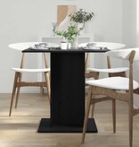 VidaXL Eettafel Zwart Eiken 80x80x75 cm Bewerkt Hout