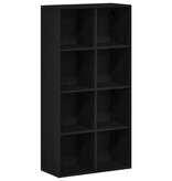 VidaXL Boekenkast Zwart Eiken 66x30x130 cm Engineered Wood
