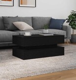 VidaXL Salontafel met LED-verlichting 90x50x40 cm zwart eiken
