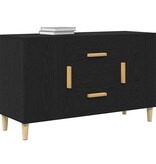 VidaXL Dressoir 100x36x60 cm spaanplaat zwart eikenkleurig