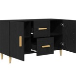 VidaXL Dressoir 100x36x60 cm spaanplaat zwart eikenkleurig