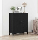 VidaXL Dressoir 69,5x34x90 cm spaanplaat zwart eikenkleurig