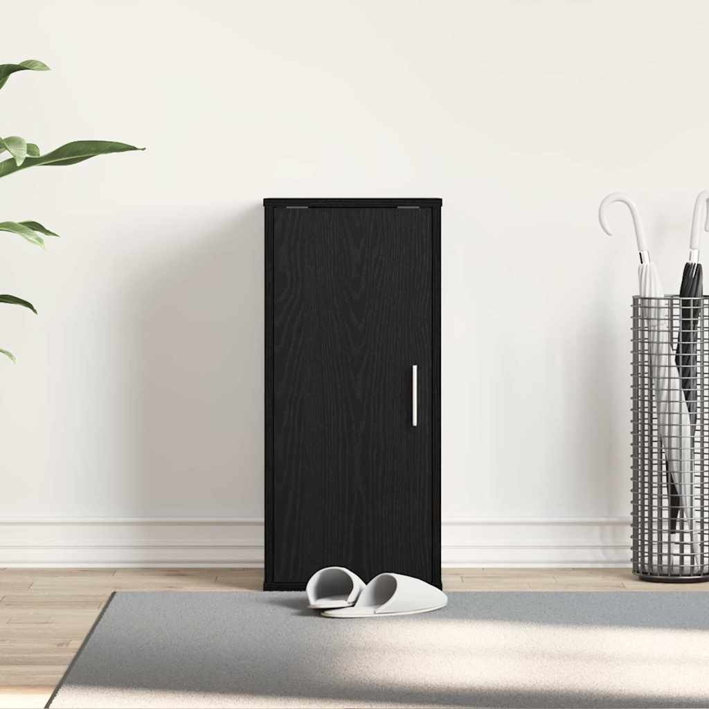 VidaXL Schoenenkast 32x35x70 cm spaanplaat zwart eikenkleurig