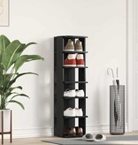 VidaXL Schoenenkast 25x27x102 cm bewerkt hout zwart eikenkleur