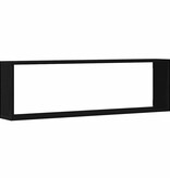 VidaXL Wandrekken Kubusvormig 2 st 100x15x30 cm spaanplaat zwart