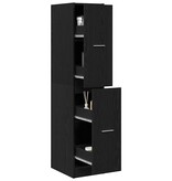 VidaXL Apothekerskast 30x41x144,5 cm bewerkt hout zwart eikenkleurig
