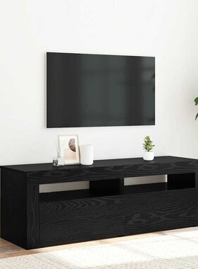 VidaXL Tv-meubel met LED 120x35x40 cm bewerkt hout zwart eiken