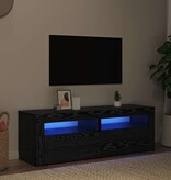 VidaXL Tv-meubel met LED 120x35x40 cm bewerkt hout zwart eiken