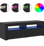 VidaXL Tv-meubel met LED 120x35x40 cm bewerkt hout zwart eiken
