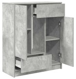 VidaXL Dressoir met lades en deuren 73x31x90 cm betongrijs