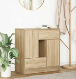 VidaXL Dressoir met lades deuren 70,5x34x74,5 cm sonoma eikenkleurig