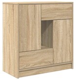 VidaXL Dressoir met lades deuren 70,5x34x74,5 cm sonoma eikenkleurig