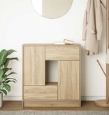 VidaXL Dressoir met lades deuren 70,5x34x74,5 cm sonoma eikenkleurig