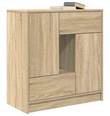 VidaXL Dressoir met lades deuren 70,5x34x74,5 cm sonoma eikenkleurig