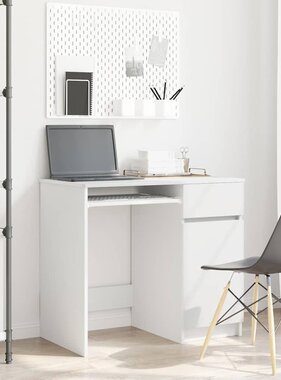 VidaXL Bureau 86x49x76 cm spaanplaat wit