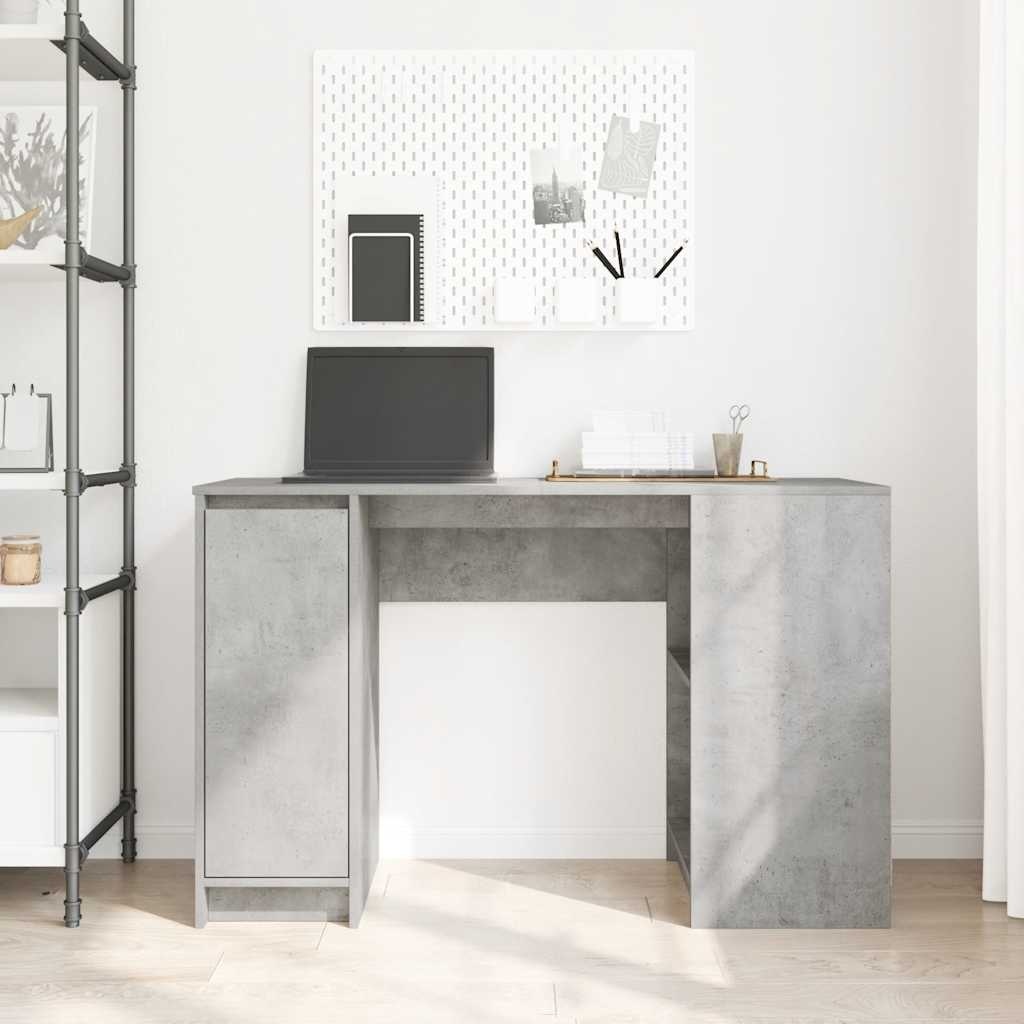 VidaXL Bureau 120x42x76 cm spaanplaat betongrijs