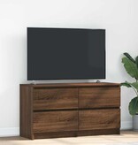 VidaXL Tv-meubel 100x35x54 cm bewerkt hout bruin eikenkleur