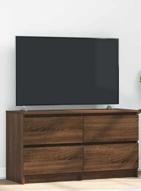 VidaXL Tv-meubel 100x35x54 cm bewerkt hout bruin eikenkleur