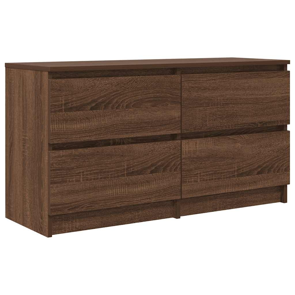 VidaXL Tv-meubel 100x35x54 cm bewerkt hout bruin eikenkleur