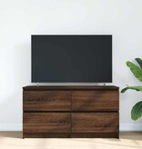 VidaXL Tv-meubel 100x35x54 cm bewerkt hout bruin eikenkleur