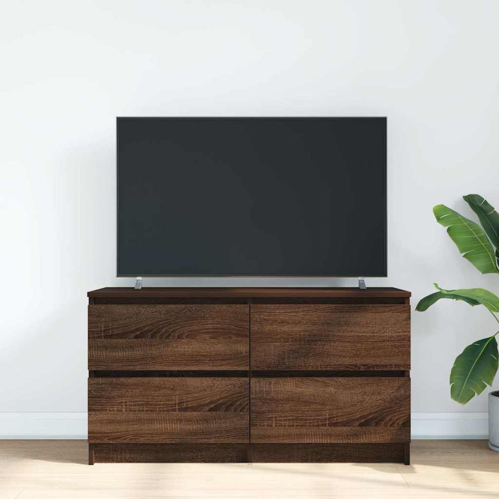 VidaXL Tv-meubel 100x35x54 cm bewerkt hout bruin eikenkleur