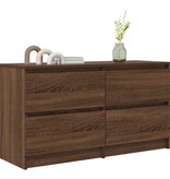 VidaXL Tv-meubel 100x35x54 cm bewerkt hout bruin eikenkleur