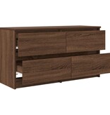 VidaXL Tv-meubel 100x35x54 cm bewerkt hout bruin eikenkleur