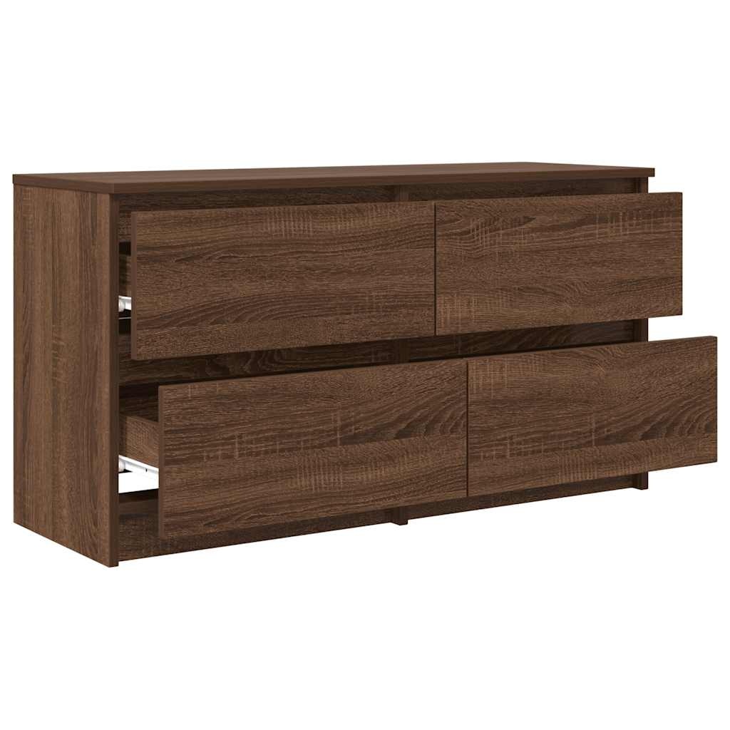 VidaXL Tv-meubel 100x35x54 cm bewerkt hout bruin eikenkleur
