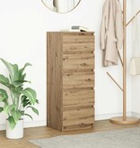 VidaXL Dressoir met lades 37,5x35x99cm spaanplaat artisanaal eikenhout