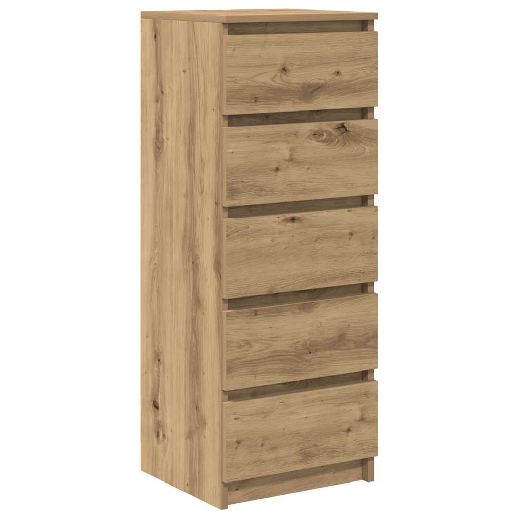 VidaXL Dressoir met lades 37,5x35x99cm spaanplaat artisanaal eikenhout