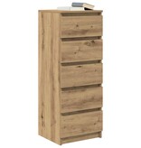VidaXL Dressoir met lades 37,5x35x99cm spaanplaat artisanaal eikenhout