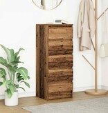 VidaXL Dressoir met lades 37,5x35x99 cm bewerkt hout oud hout