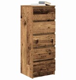VidaXL Dressoir met lades 37,5x35x99 cm bewerkt hout oud hout