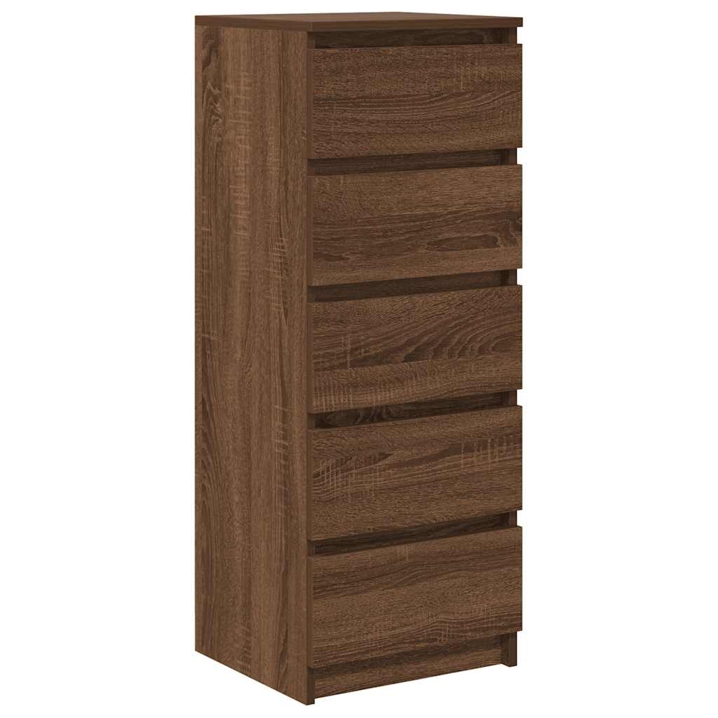 VidaXL Dressoir met lades 37,5x35x99 cm spaanplaat bruin eikenkleurig