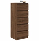 VidaXL Dressoir met lades 37,5x35x99 cm spaanplaat bruin eikenkleurig