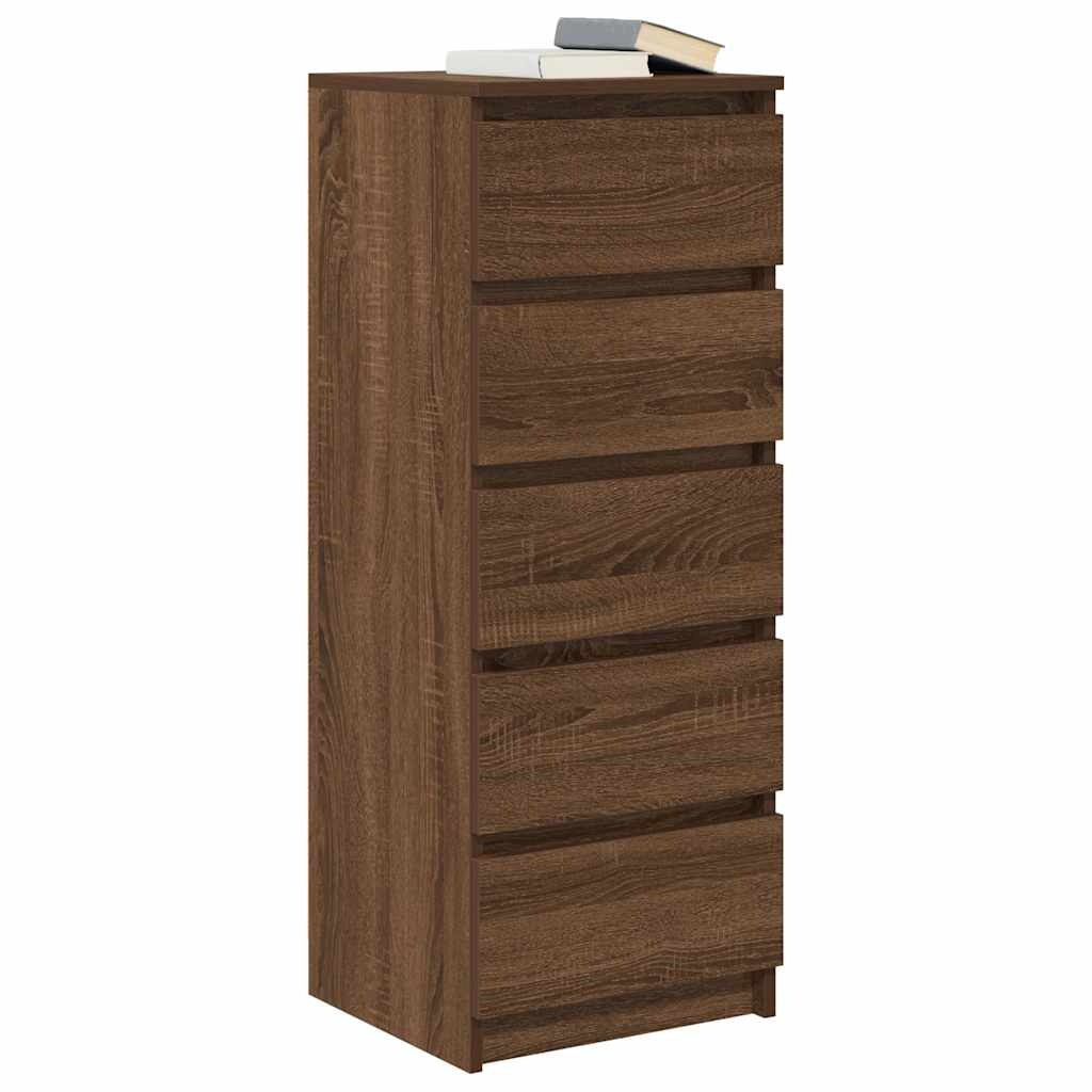 VidaXL Dressoir met lades 37,5x35x99 cm spaanplaat bruin eikenkleurig