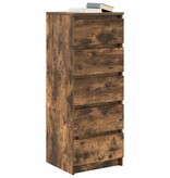 VidaXL Dressoir met lades 37,5x35x99 cm spaanplaat gerookt eikenhout