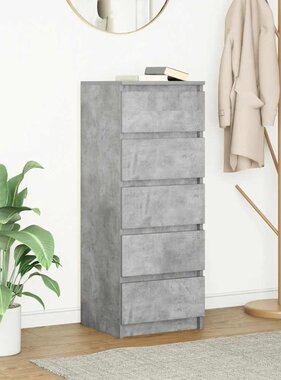 VidaXL Dressoir met lades 37,5x35x99 cm spaanplaat betongrijs